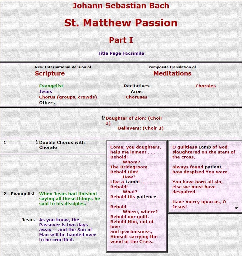 St. Matthew Passion